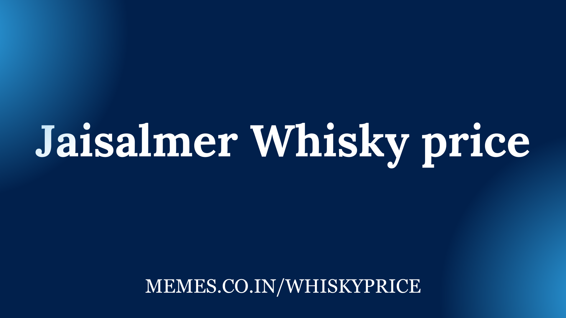 Jaisalmer Whisky price