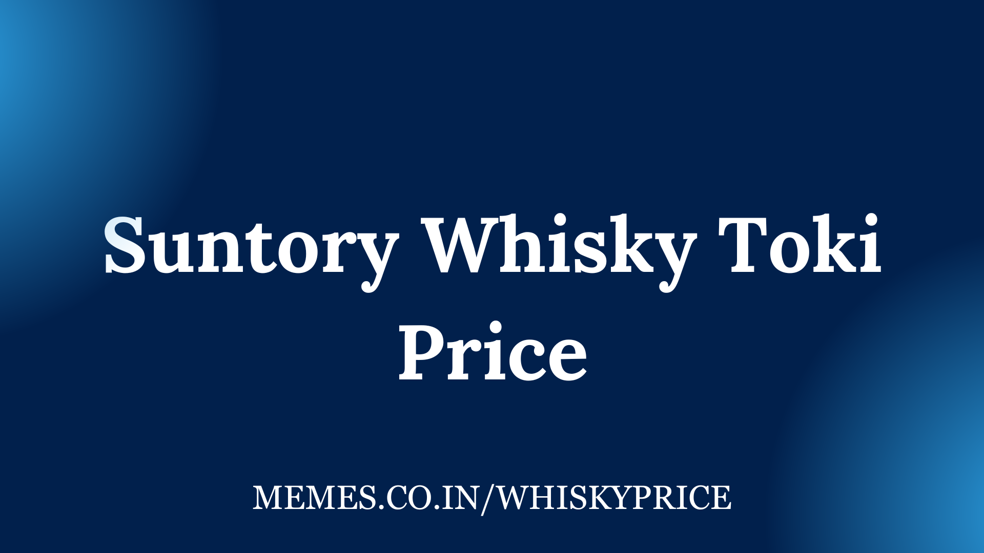 Suntory Whisky Toki Price