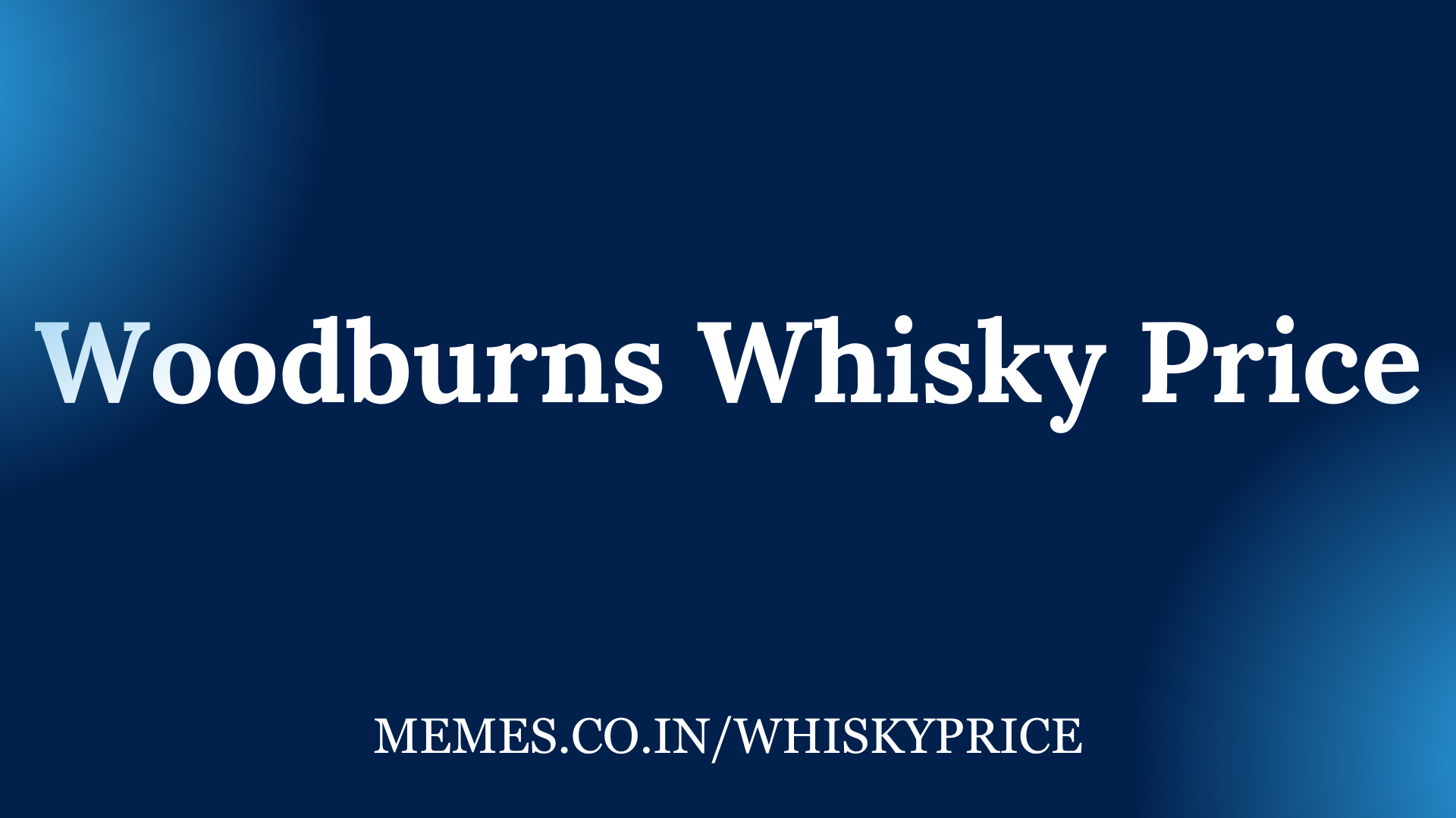 Woodburns Whisky Price