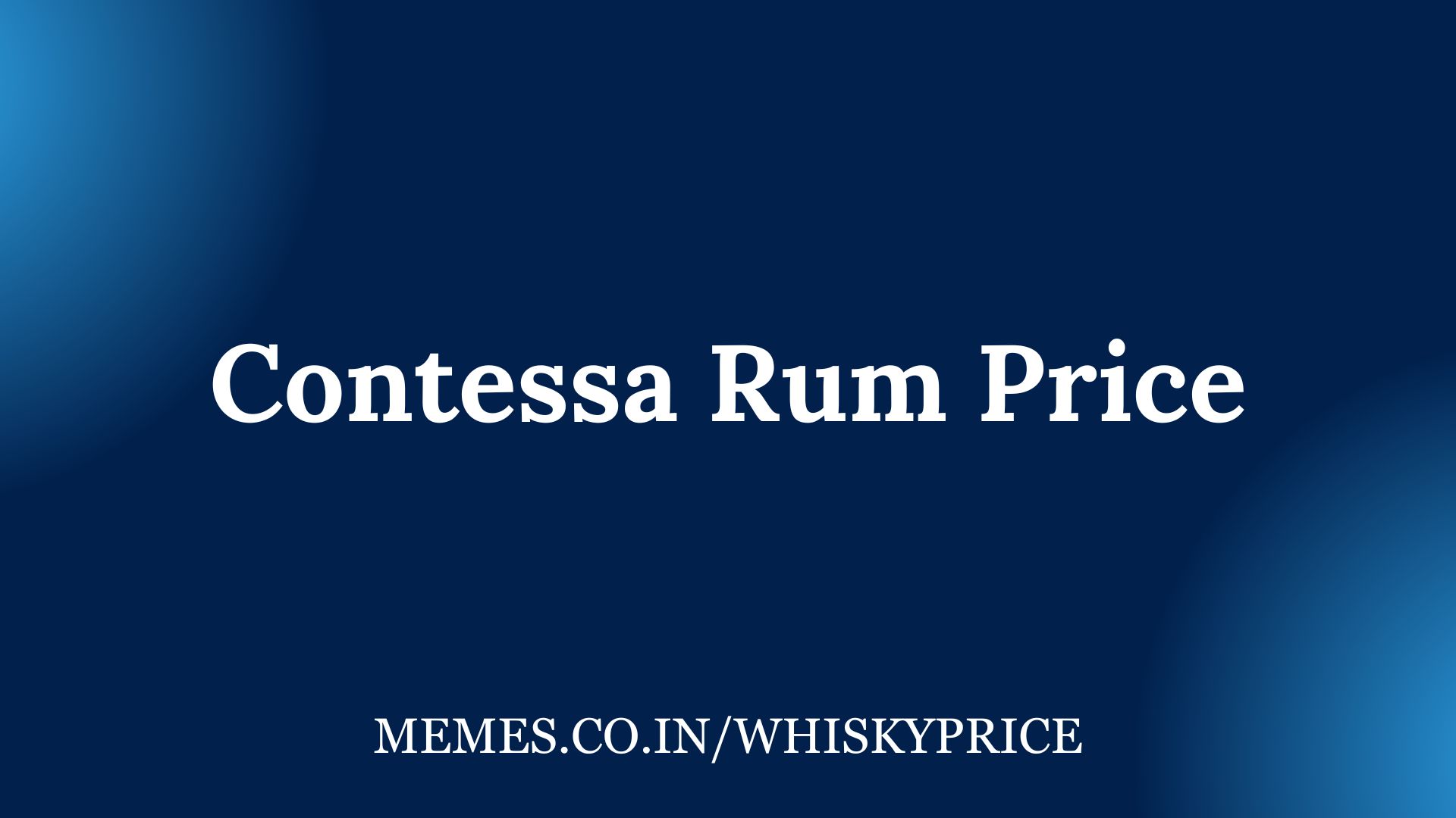 Contessa Rum Price