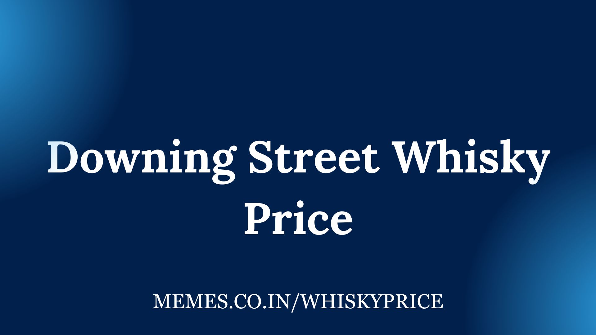Downing Street Whisky Price