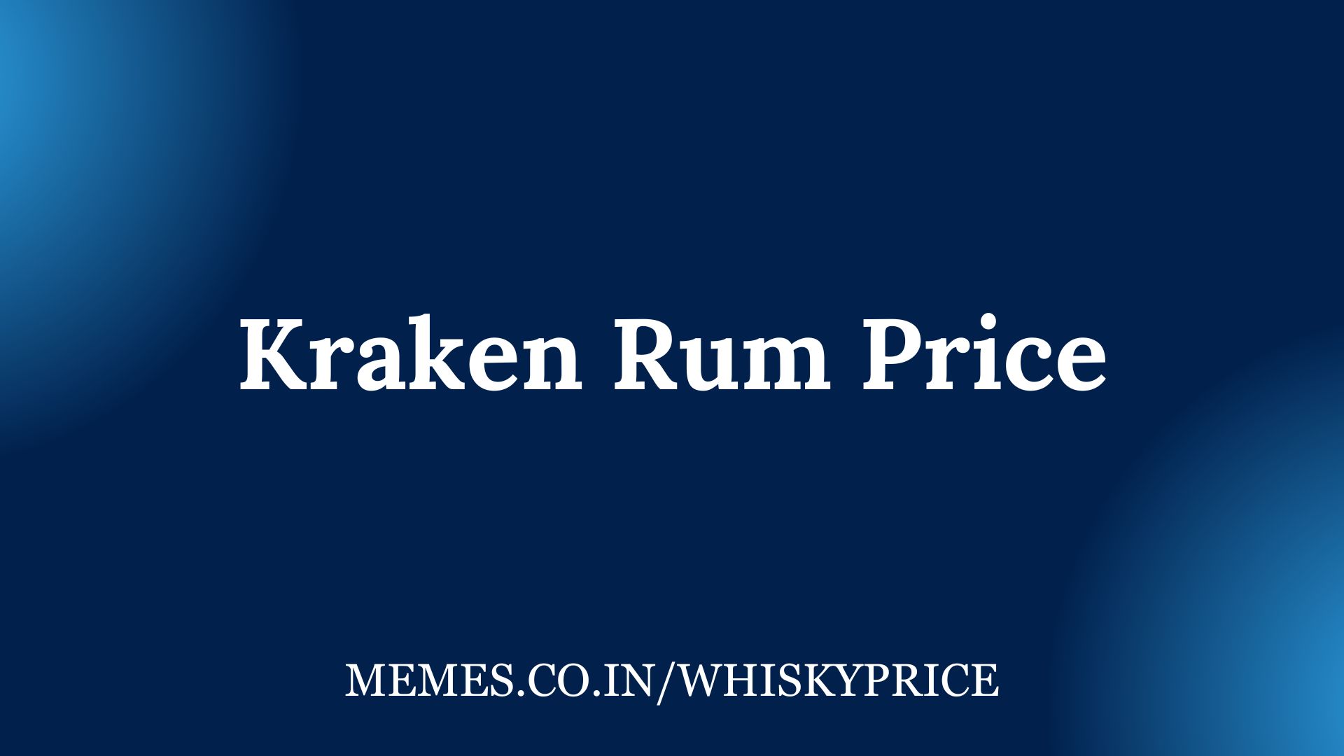 Kraken Rum Price