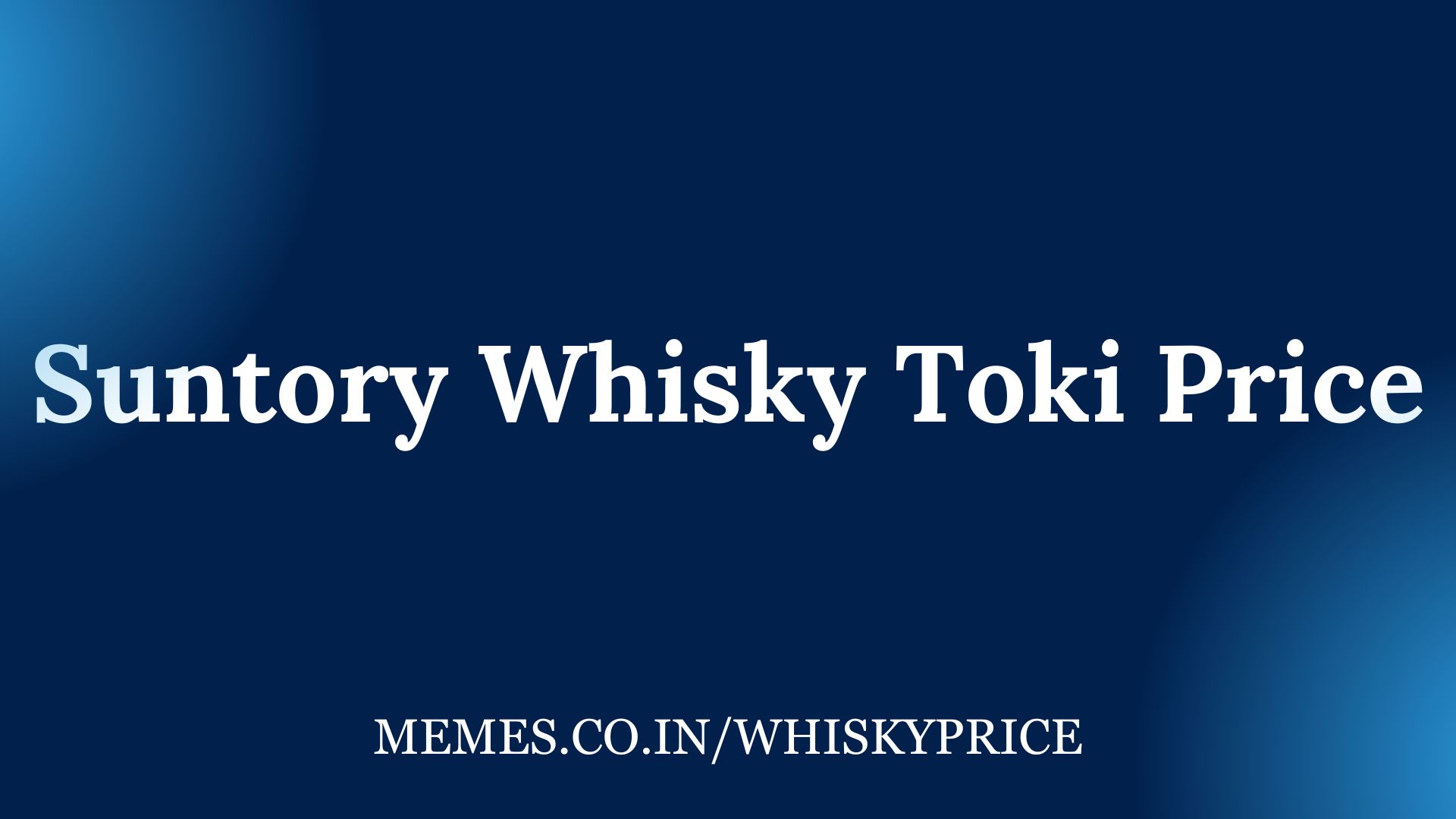 Suntory Whisky Toki Price