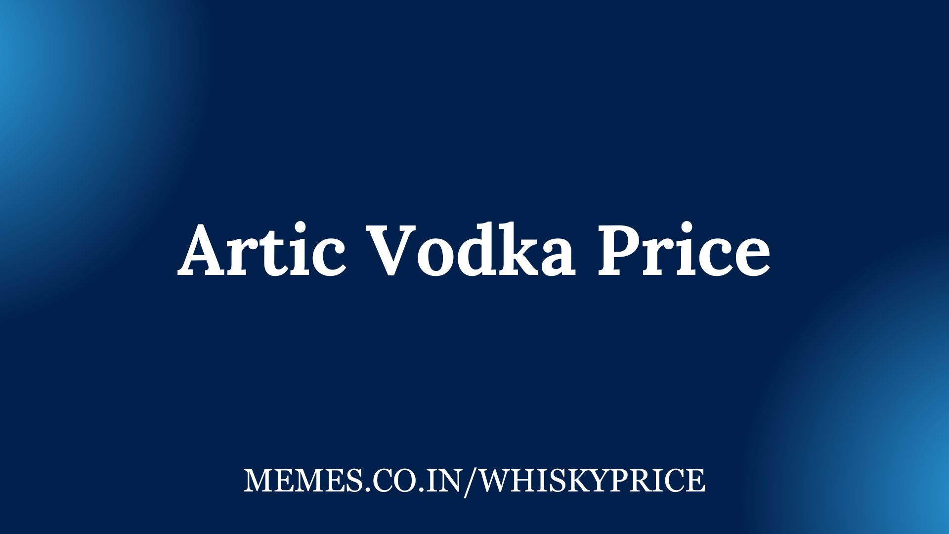 Artic Vodka Price