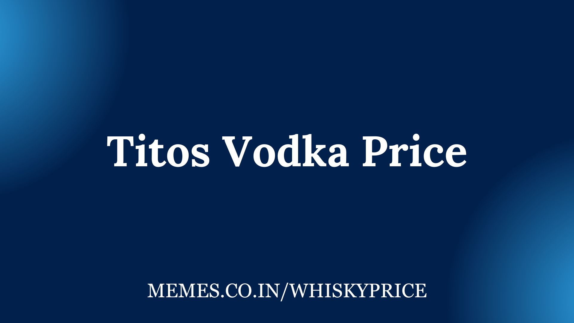 Titos Vodka Price