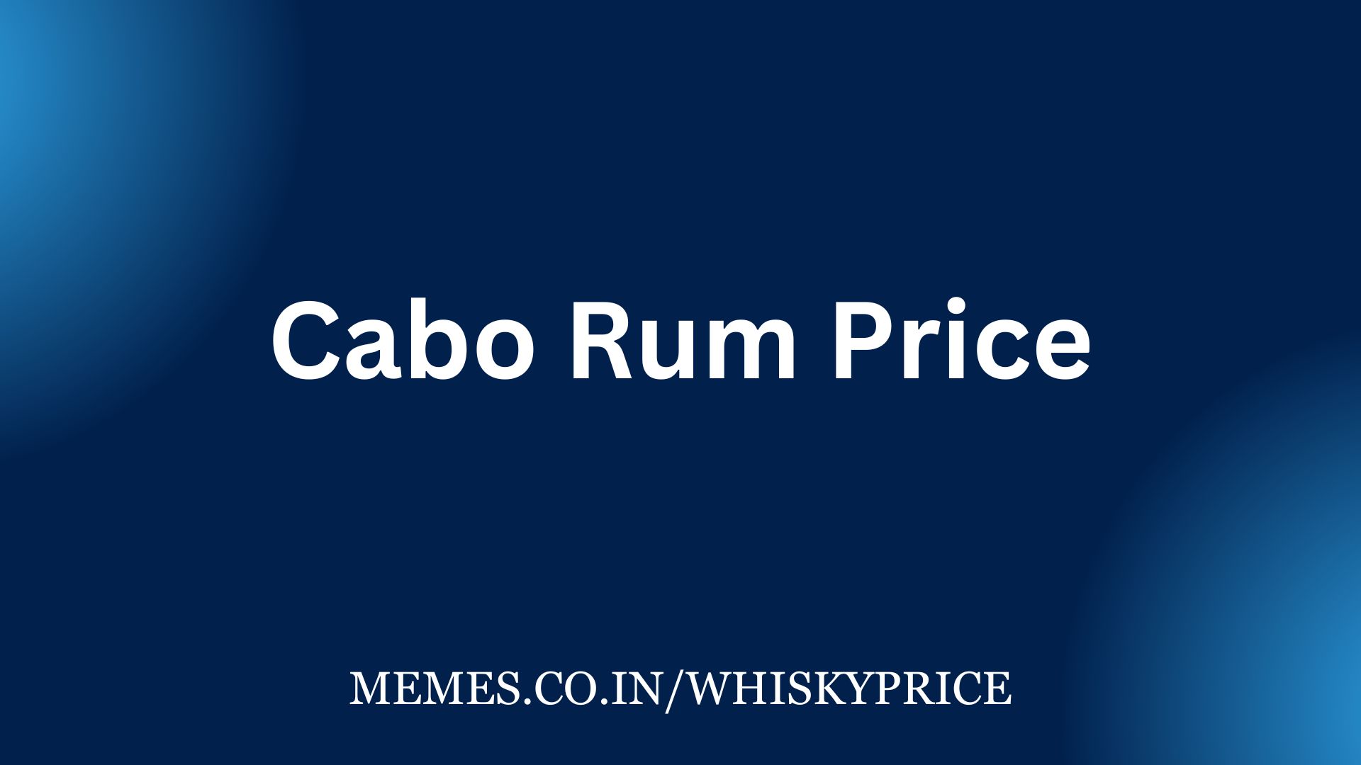 Cabo Rum Price