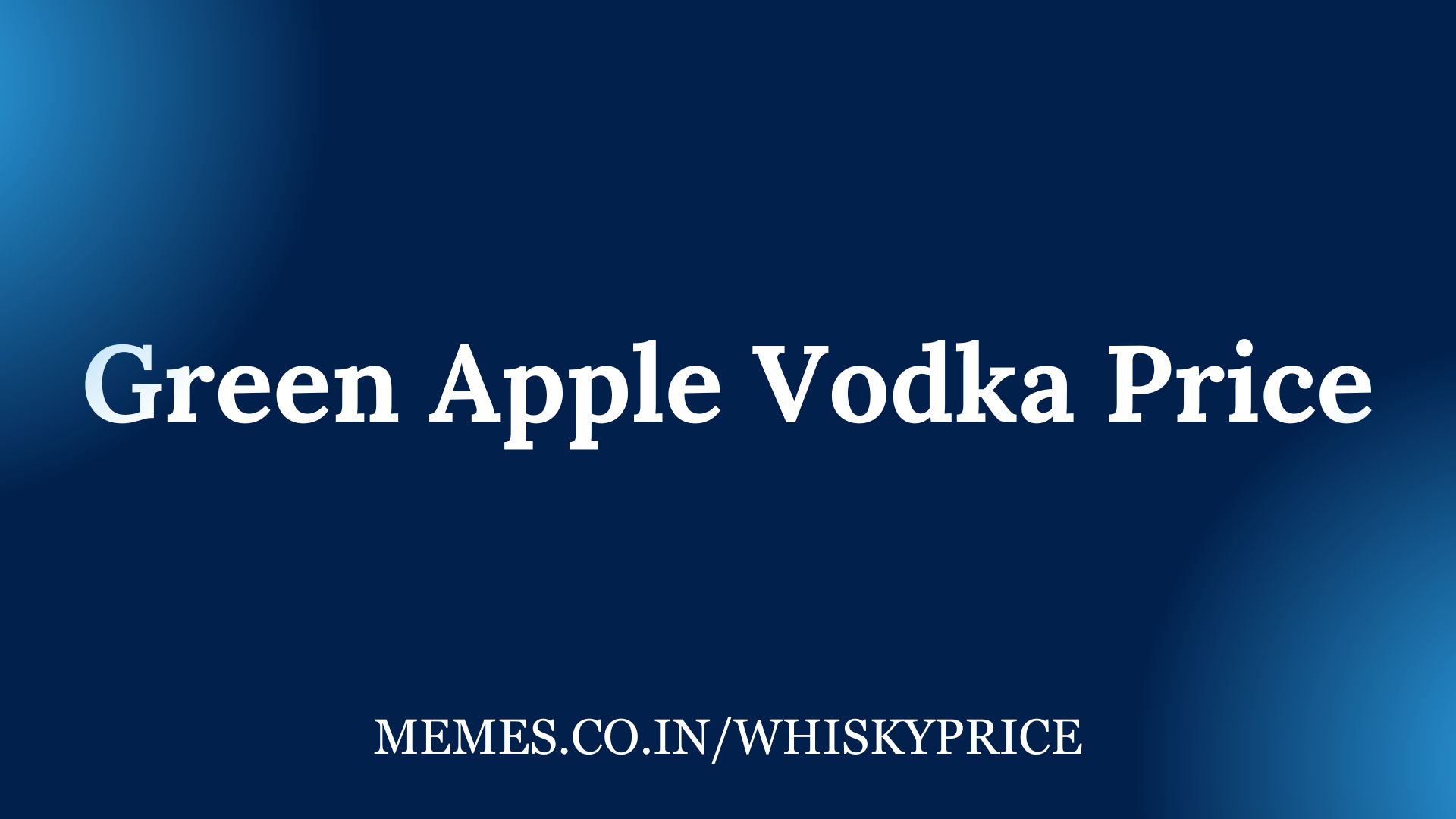 Green Apple Vodka Price