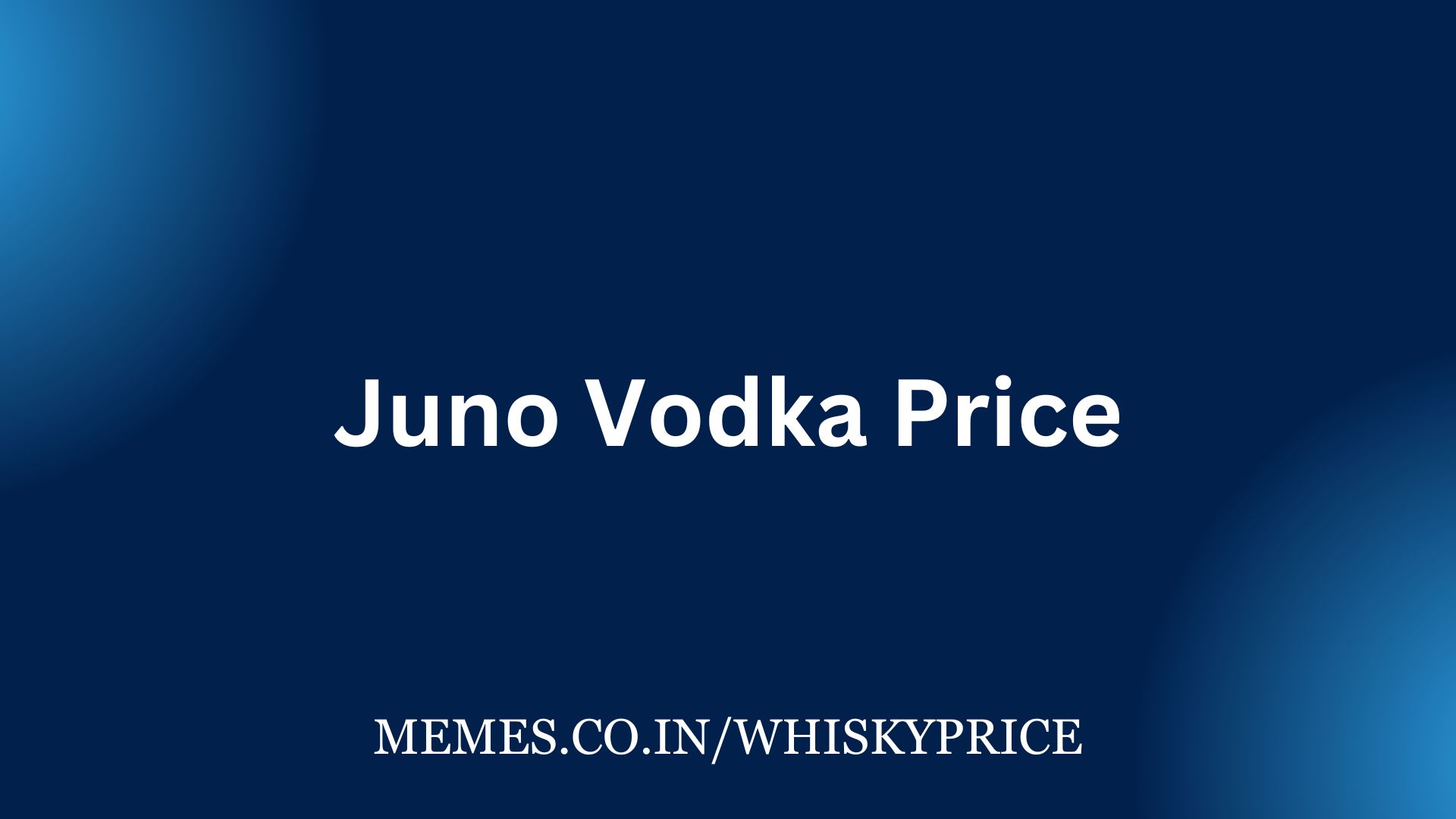 Juno Vodka Price